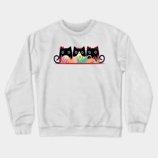 Cute Black Cats Crewneck Sweatshirt